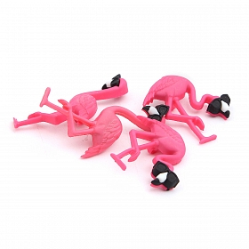 Пуговицы-фигурки 'Розовые фламинго' пластик, 4шт/упак, Dress It Up