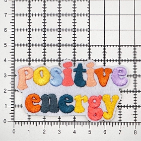 Термоаппликация 'Positive energy', 4,1*7,6см, Hobby&Pro