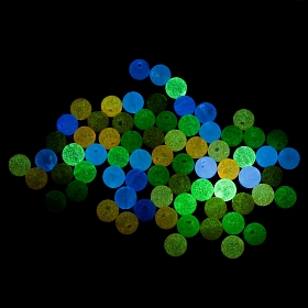 2008 Бусины пластиковые, светящиеся в темноте, микс цвета, круглые, 8мм, 20гр, Astra&Craft