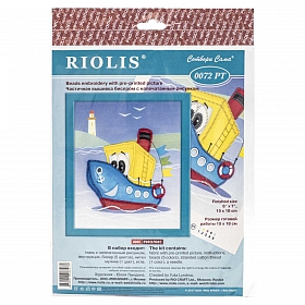 РТ-0072 Частичная вышивка Риолис 'Кораблик'15*18см