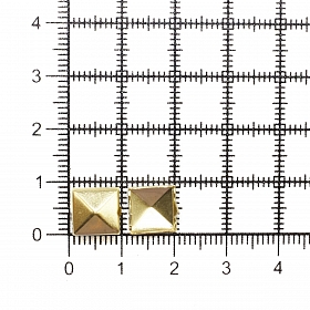 53232 Украшение на 2-х шипах 'Пирамидка' 8*8мм металл, золото BIG