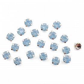 СЦ006ММ44 Хрустальные стразы в металлических цапах, цвет: светло-голубой матовый 4 мм, 20 шт/упак. Astra&Craft