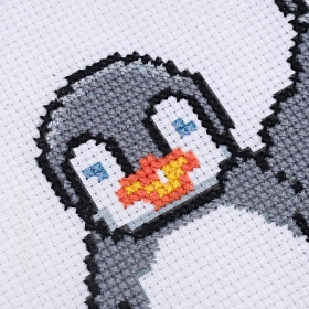 269 Набор для вышивания Hobby & Pro Kids 'Пингвинчики' 19*18см