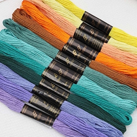 Набор мулине для вышивания и рукоделия 'Универсальный №3', 12 шт по 8м, 12 цветов, Bestex
