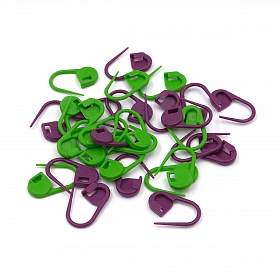 10805 Маркеры для вязания 'Булавка', пластик, зеленый/бордовый, 30шт, KnitPro