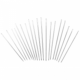 01206 Иглы ручные для шитья с серебряным ушком 20 шт в тубе Sharps №5-9 PONY